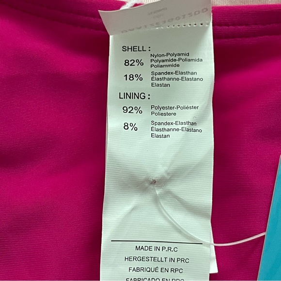 NWT CUPSHE Women’s Deep V-Neck Ruffled Lace Up One Piece Swimsuit Hot Pink Small - Picture 12 of 13